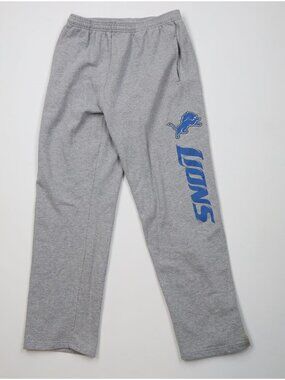 Vtg Y2K Majestic Mens Medium Detroit Lions Football Wide Leg Sweatpants Pants